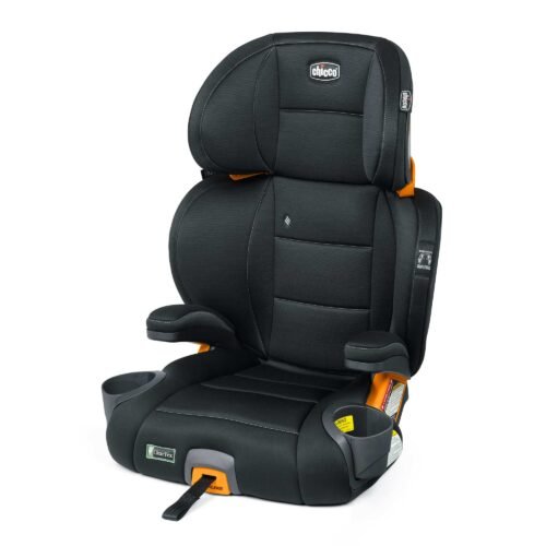 KidFit ClearTex Plus 2-in-1 Belt-Positioning Booster Car Seat - Obsidian