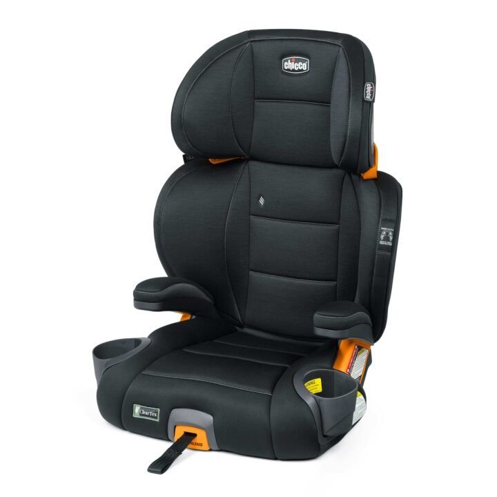 KidFit ClearTex Plus 2-in-1 Belt-Positioning Booster Car Seat - Obsidian